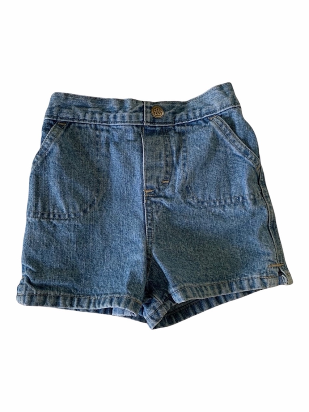 Circo Denim Shorts Girls Size 5T Blue Lightweight Flat Front Pull Up Soft Cotton